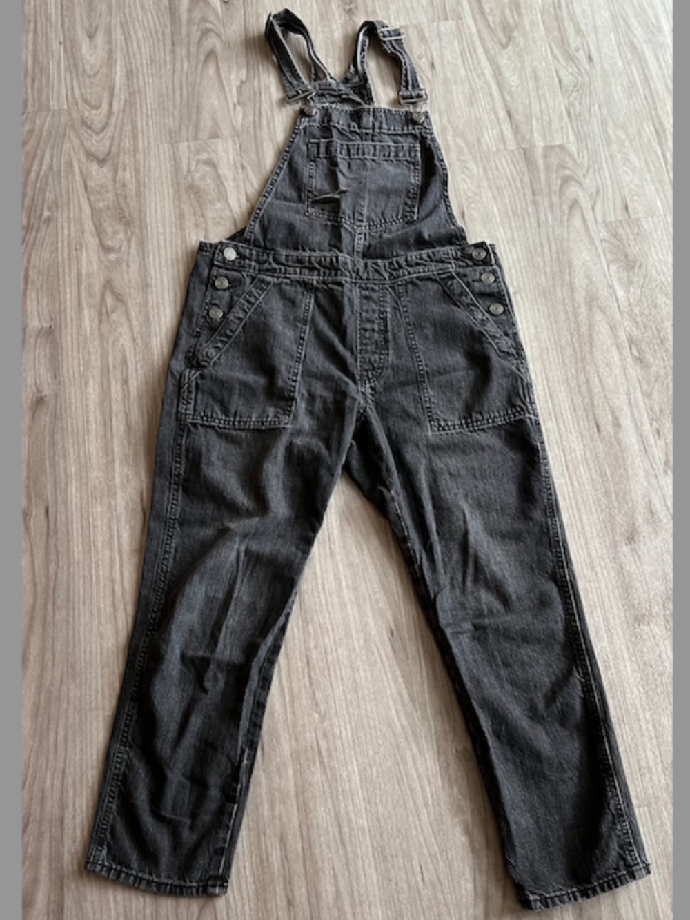 Gap Denim Overalls (Small, Women, Washed Black)